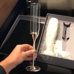 Pair of Vera Wang Wedgwood champagne glasses